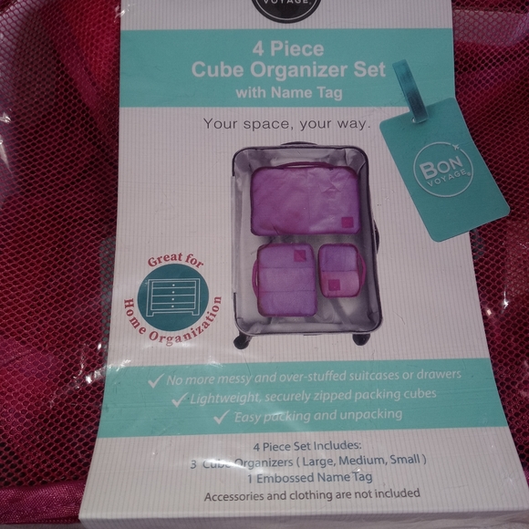Bon Voyage 4 Pc Cube Organizer Set NWT - Picture 5 of 5